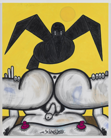 Self Examination (1), Mixed media on linen