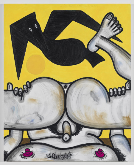 Self Examination (2), Mixed media on linen