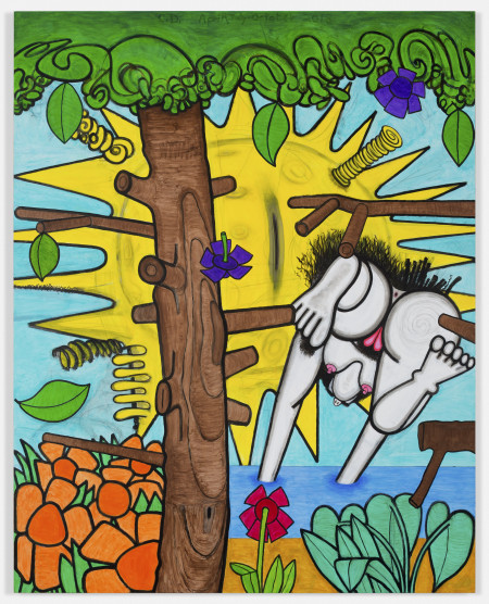 Terrible Sun, Mixed media on linen