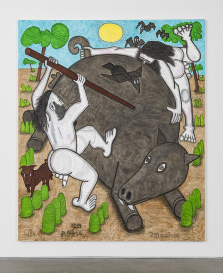 The Hunt, Mixed media on linen