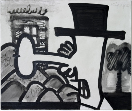 The Search for Orgone, H., Mixed media on linen