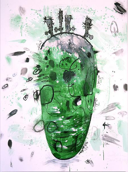 The Third Green Planet, Mixed media on linen