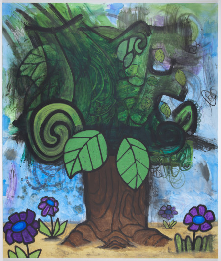 Time Storm Four, Mixed media on linen