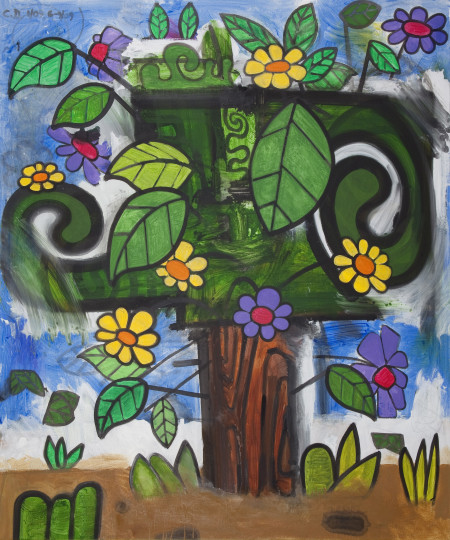 Time Storm, Mixed media on linen