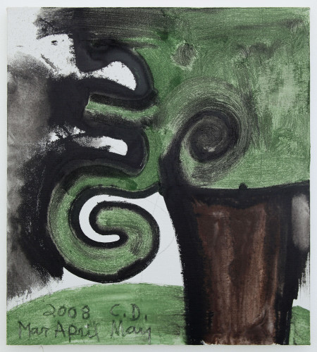 Tree with Spiral, Acrylic on canvas