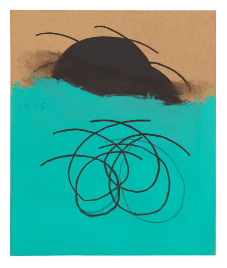 Untitled, Casein, pencil and charcoal on masonite panel