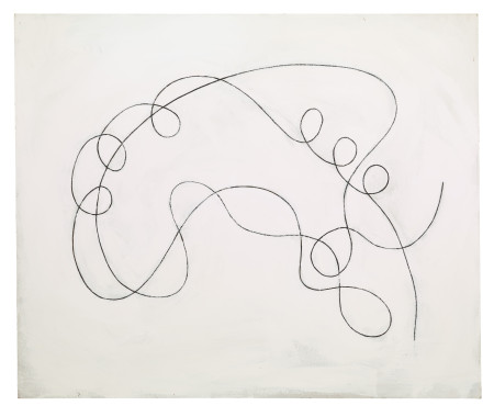 Untitled, Casein and charocal on masonite panel