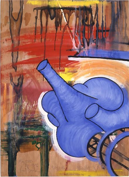 Untitled, Mixed media on wood veneer