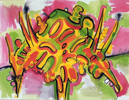 Untitled, Flashe on signcloth