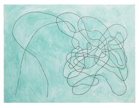 Untitled, Casein, acrylic and spackle on homasote panel