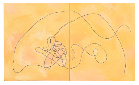 Untitled, Casein, acrylic and spackle on homasote panel