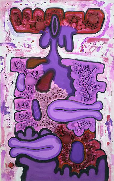 Untitled (Purple), Mixed media on linen