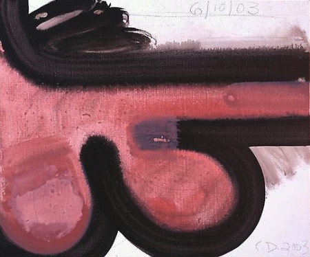 Untitled (Scrotum), Mixed media on linen