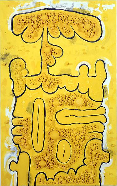 Untitled (Yellow), Mixed media on linen