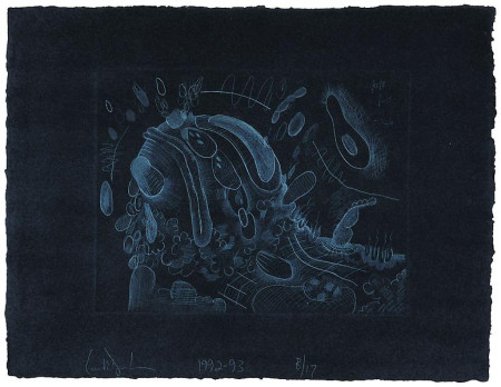 Cold and Dark, Drypoint on Richard de Bas handmade paper