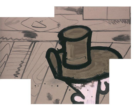 Interior C, Screenprint on laminated archival book board