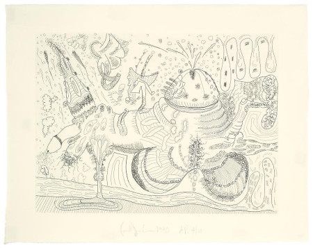 Pumping Shape, Etching on J. Whatman undated handmade paper