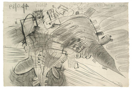 Shadows(#9), Drypoint on Richard de Bas handmade paper