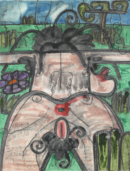 Untitled (2), Monotype in watercolor and pencil on Lanaquarelle paper