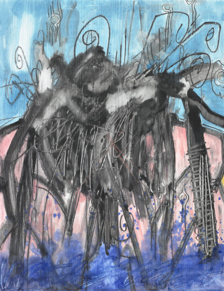 Untitled (2/5/10), Monotype in watercolor and pencil on Lanaquarelle paper Image