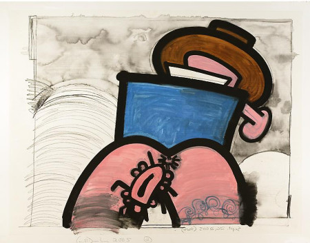 Untitled (2), Monotype in watercolor and pencil on Lanaquarelle paper