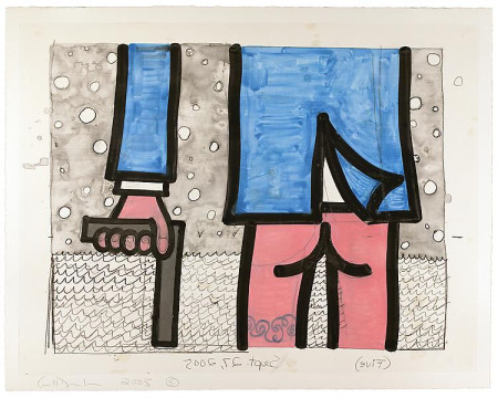 Untitled (5), Monotype in watercolor and pencil on Lanaquarelle paper