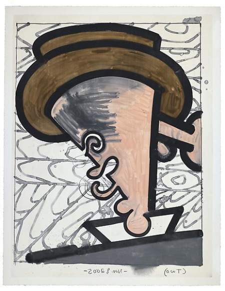 Untitled, Monotype in watercolor and pencil on Lanaquarelle paper