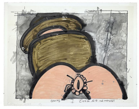 Untitled (5), Monotype in watercolor and pencil on Lanaquarelle paper