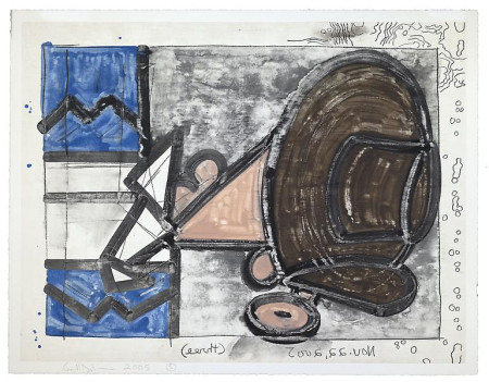 Untitled (3), Monotype in watercolor and pencil on Lanaquarelle paper