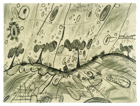 Untitled #3, Drypoint on Richard de Bas paper