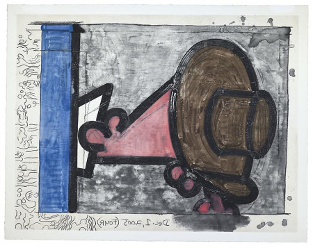 Untitled, Monotype in watercolor and pencil on Lanaquarelle paper