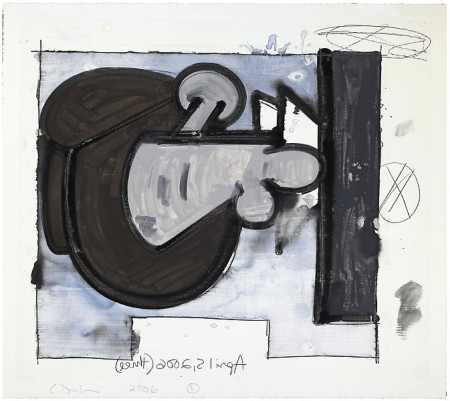 Untitled, (April 5, 2006) (three), Monotype in watercolor and pencil on Lanaquarelle paper