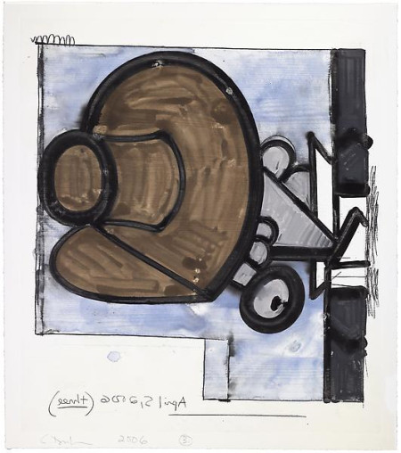 Untitled, (April 5, 2006) (three), Monotype in watercolor and pencil on Lanaquarelle paper