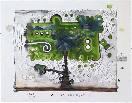 Untitled, (July 18, 2006) (two), Monotype in watercolor and pencil on Lanaquarelle paper