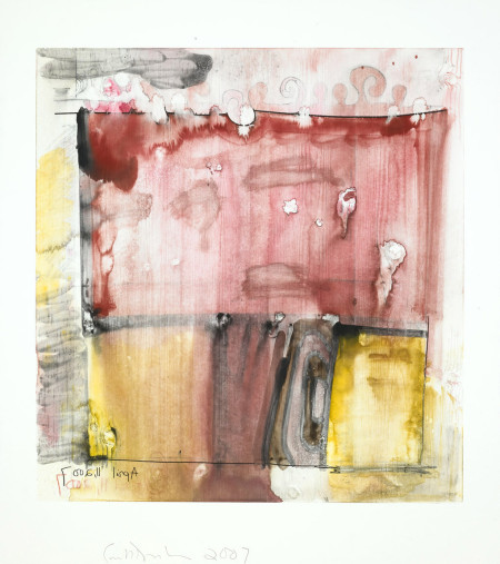 Untitled, (April 11, 2007), Monotype in watercolor and pencil on Lanaquarelle paper