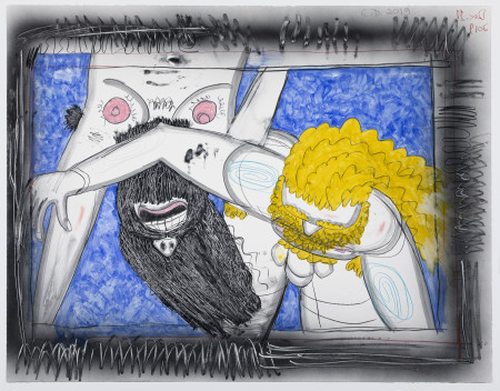 Untitled, Dec. 11, 2019, Monotype in watercolor and watercolor pencil on Lanaquarelle