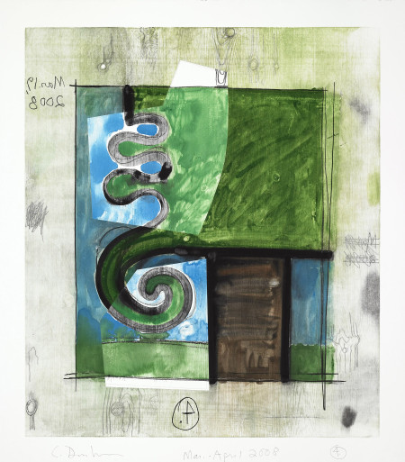 Untitled (March-April 2008) 4, Monotype in watercolor and pencil on Lanaquarelle paper