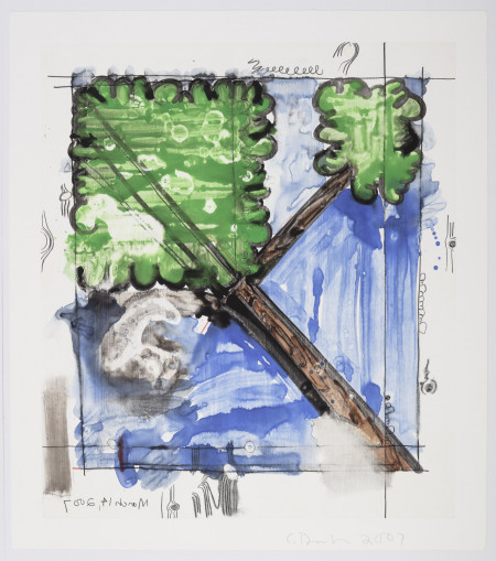 Untitled, (March 14, 2007), Monotype in watercolor and pencil on Lanaquarelle paper