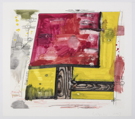 Untitled, (March 15, 2007), Monotype in watercolor and pencil on Lanaquarelle paper