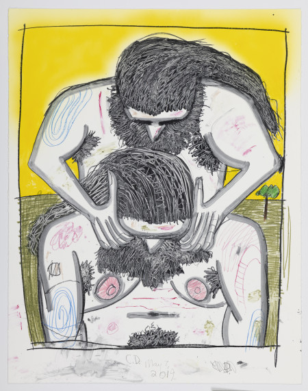 Untitled, May 7, 2019, Monotype in watercolor, watercolor pencil and watercolor crayon