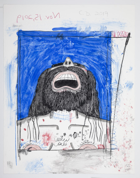 Untitled, Nov. 15, 2019, Monotype in watercolor and watercolor pencil on Lanaquarelle