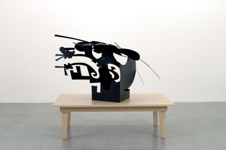 Captured Shadows: 2-A, Stainless steel and wood