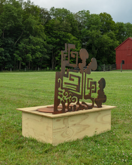 Sculpture Five, Half-inch steel on wood base