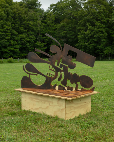Sculpture Four, Half-inch steel on wood base