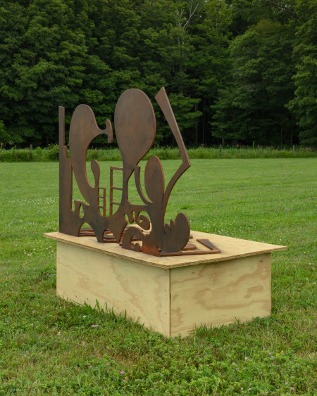 Sculpture One, Half-inch steel on wood base