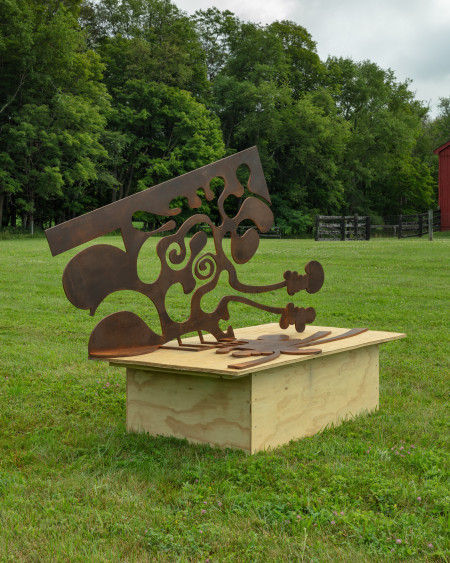 Sculpture Three, Half-inch steel on wood base