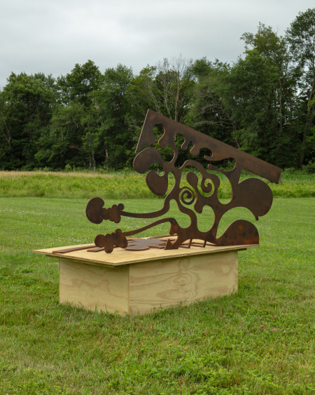 Sculpture Three, Half-inch steel on wood base