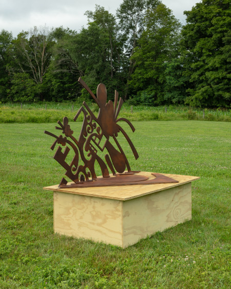 Sculpture Two, Half-inch steel on wood base