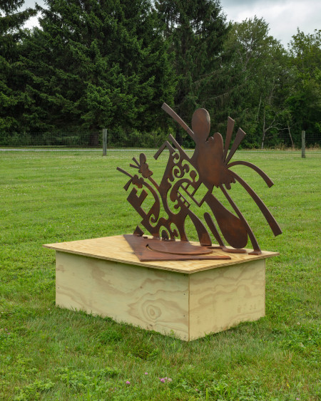 Sculpture Two, Half-inch steel on wood base